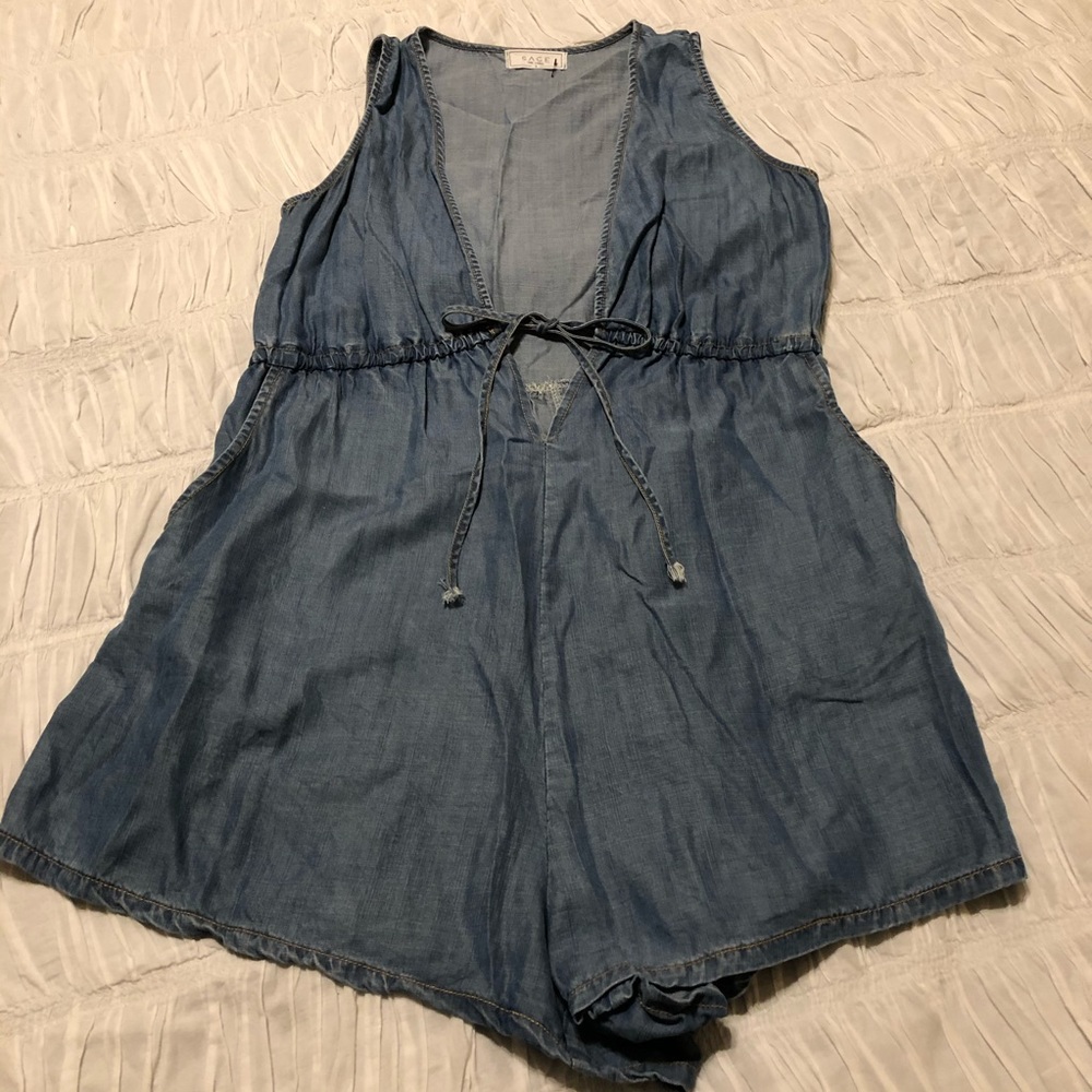 blue romper